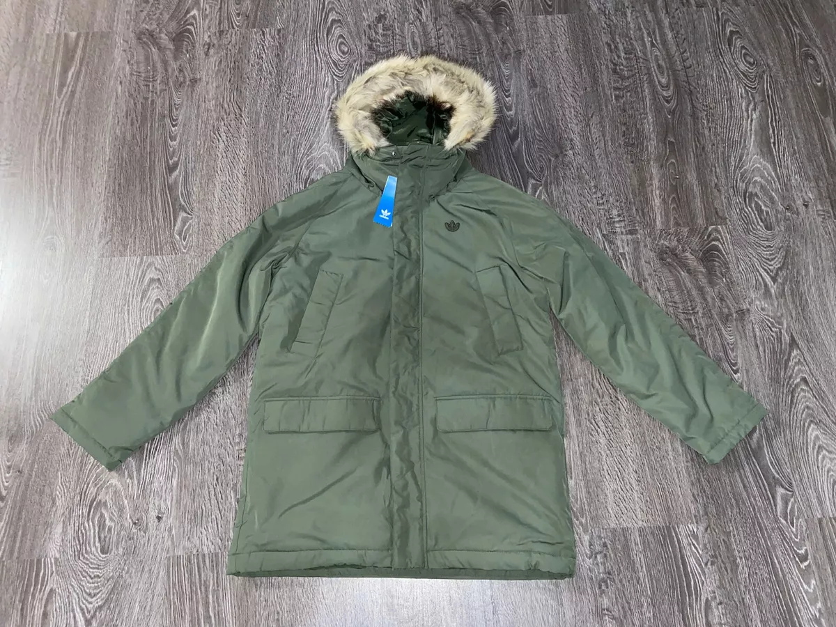 Adidas fur shop hooded jacket