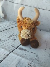 Aurora Toro Bull Flopsie Plush Stuffed Animal Toy Texas Longhorn 8"