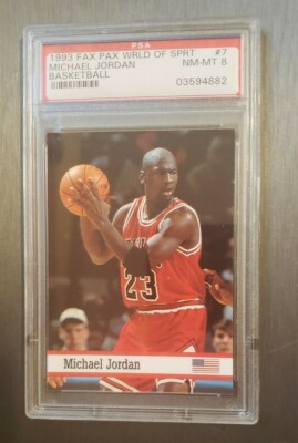 Rare: 1993 93 Fax-Pax World of Sports Michael Jordan #7, PSA