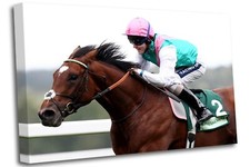Frankel Jockey Queally Horse Racing Canvas Wall Art Picture Print