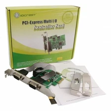 IOCREST 2x External DB9 Serial Ports RS-232 PCI-e x1 Controller Card Retail