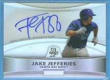 JAKE JEFFERIES ~ 2010 Bowman Platinum Baseball Prospect Autographs #JJ AUTO 