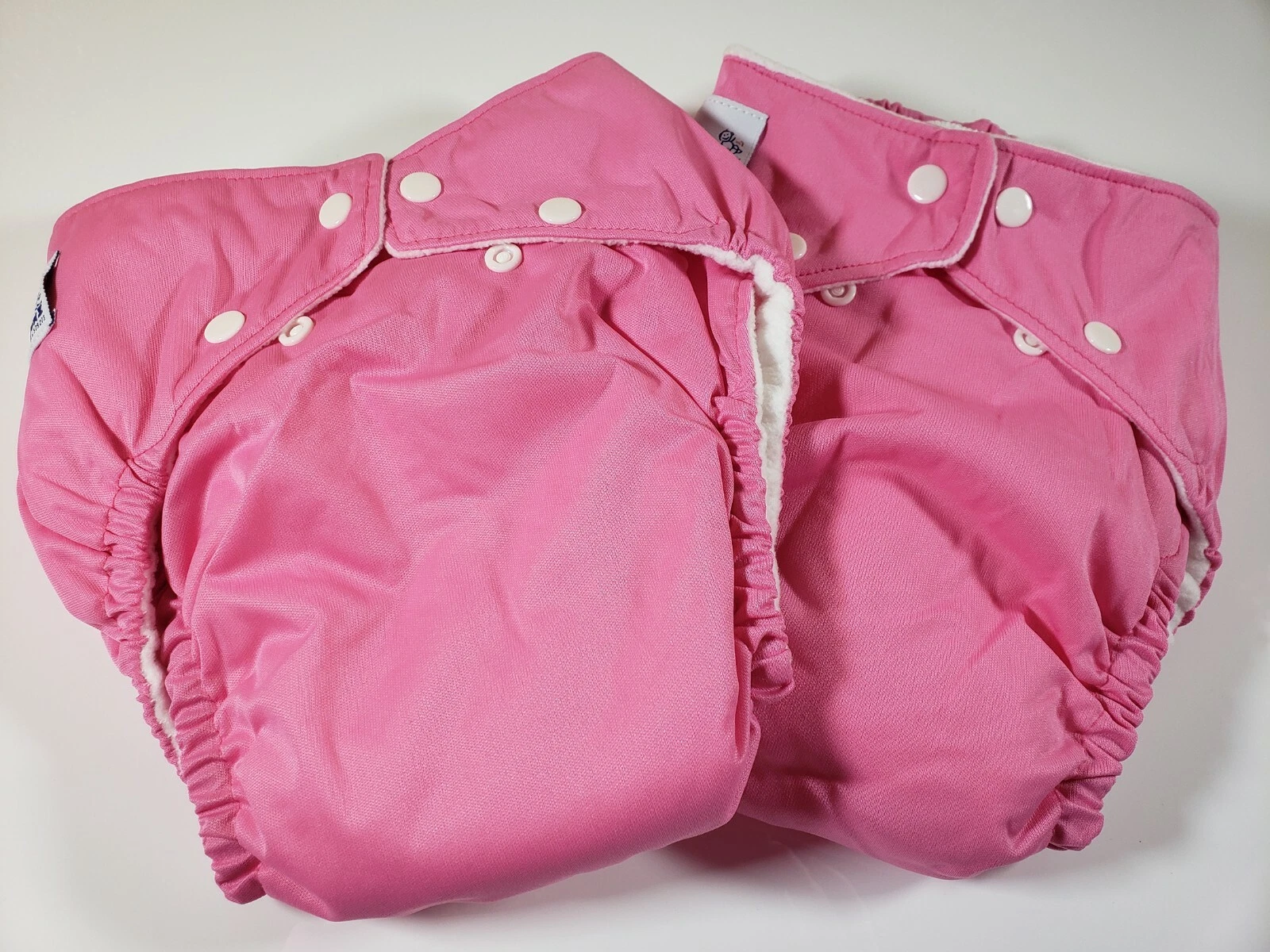2 Fuzzi Bunz Cloth Diapers "Perfect Size" w Inserts Large 25-45+ lbs Pink NWOT