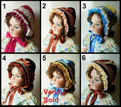 Chapeau béret poupée ancenne Jumeau SFBJ Kestner Halbg Kammer Hat