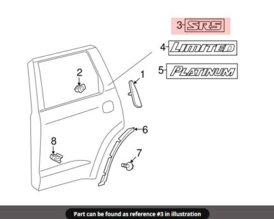 MATTE BLACK SR5 REPLACEMENT BADGE EMBLEM FIT FOR TACOMA TUNDRA 4RUNNER SEQUOIA - Foto 10