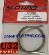 Slot Car sloting plus SP103146 Braid Copper Tinned 0.35mm 1 Metro