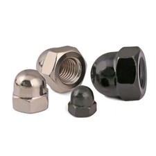 Nickel Plated / Black Zinc Round Head Nut M3 M4 M5 M6 M8 - M12 Hex Nuts GB923