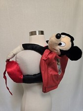 Vintage Disney Mickey Mouse Back Pack Stuffed Plush Adjustable Straps