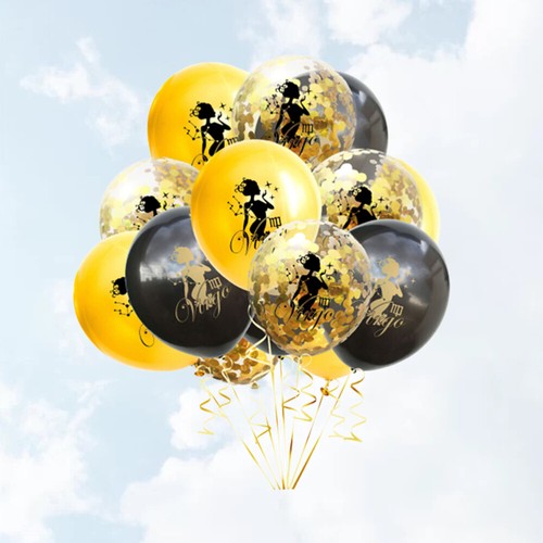 15 Pezzi Palloncini Zodiacali Combinazione Bimbo Sposa Fidanzamento Festa Decorazioni - Foto 9 di 12