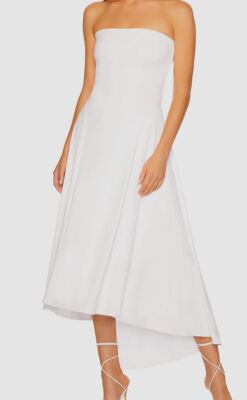 Susana Monaco Women's Strapless High Low Dress - White - Size Xs - Sugar