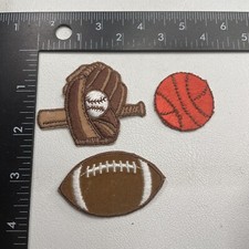 Lot Of 3 Sports Patches Inc. Baseball Basketball Football T015