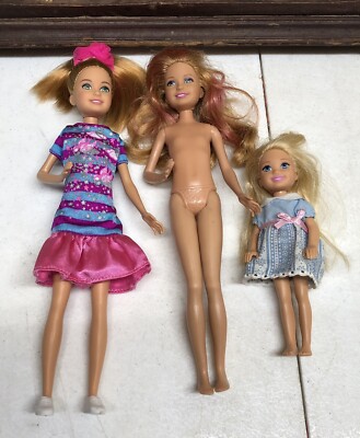 Lot of BARBIE Skipper Dolls and Little Sister- Nudes and others