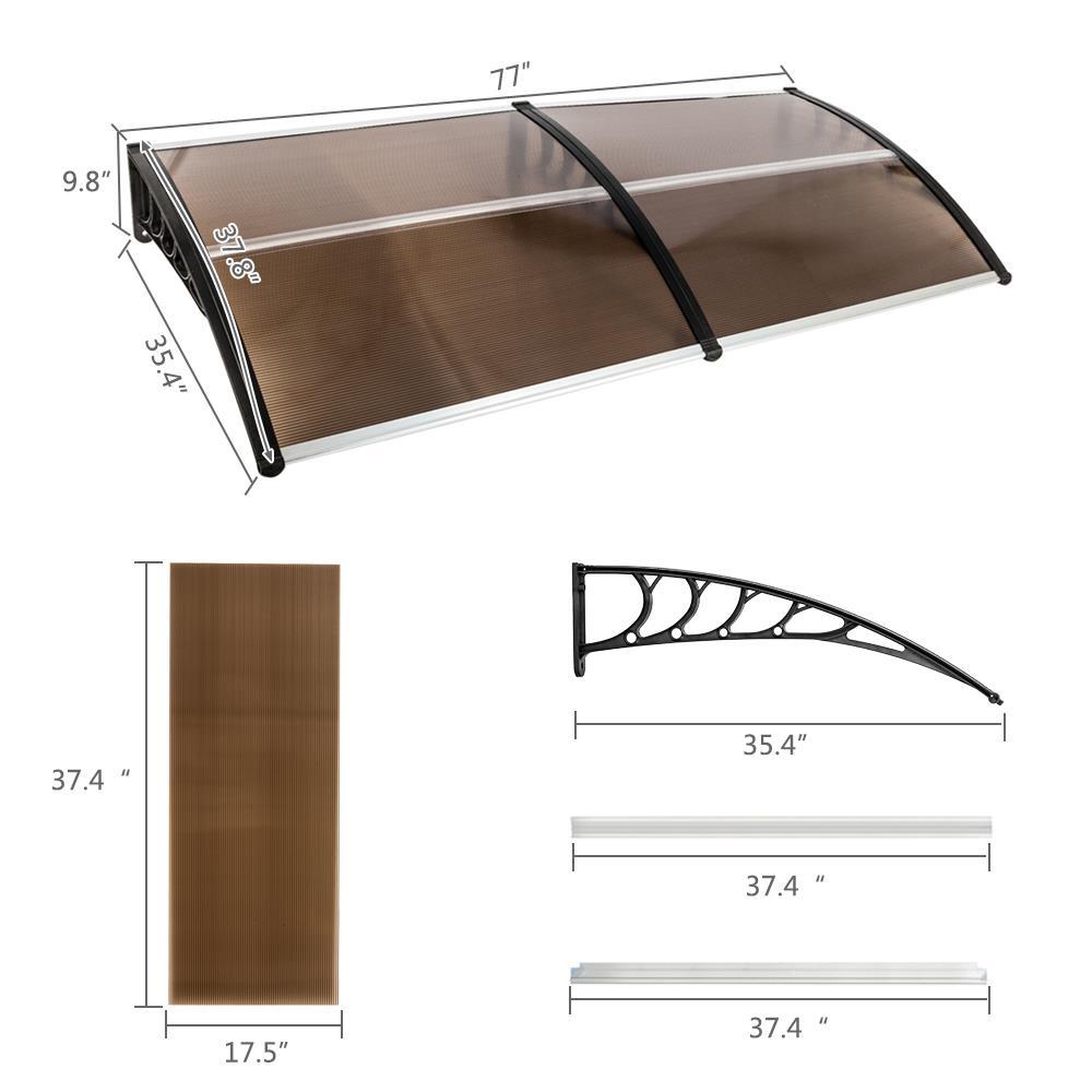 40 X 60 Outdoor Polycarbonate Awning Front Door Window Canopy