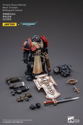 JOYTOY X Warhammer 40k Black Templars Bladeguard Veteran 1/18 ACTION FIGURE