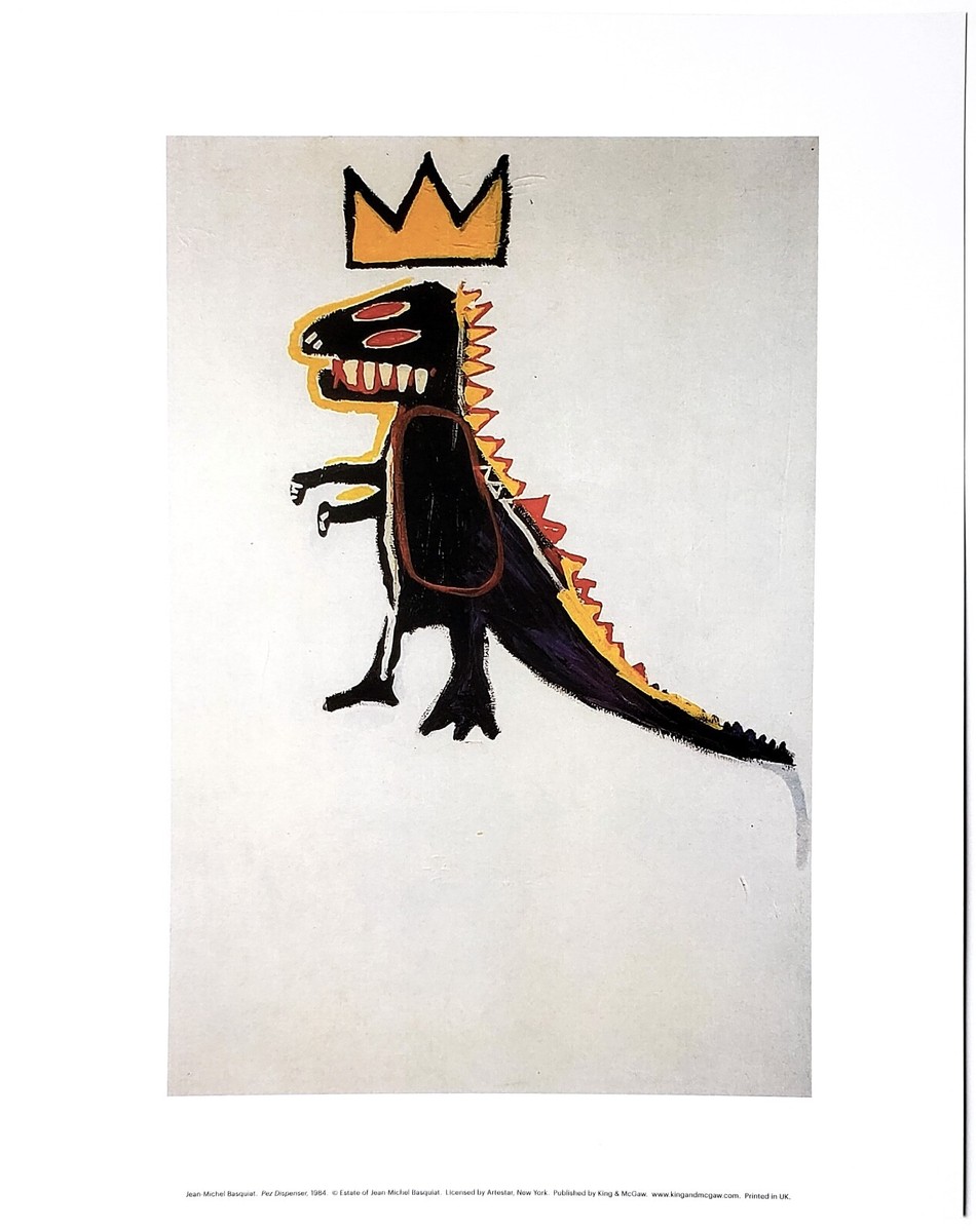 JEAN-MICHEL BASQUIAT's Dinosaur バスキア Jean-Michel Basquiat Dinosaur Wall Art | Luxury Art Canvas