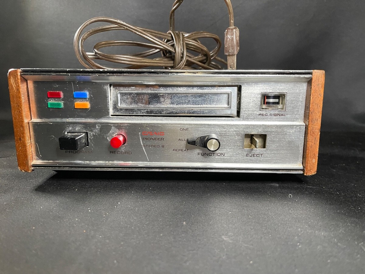 Craig 3302 made by Pioneer Stereo 8 Track Deck Player & Recorder