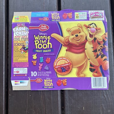 2001 Betty Crocker - Disney's Winnie The Pooh Fruit Snacks Empty