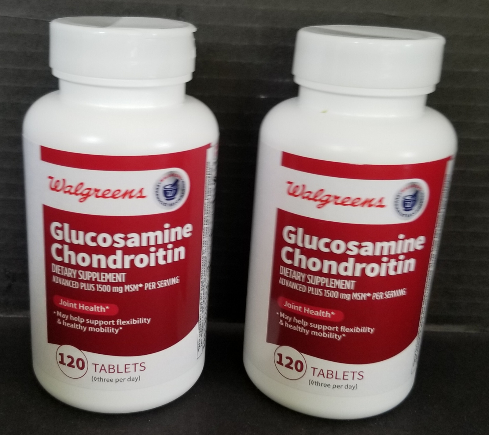 120 WALGREENS Glucosamine Chondroitin Advanced Plus 1500mg MSM Tablets