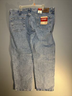 Wrangler Jeans 42 x 29 Blue Denim Faded Relax Fit ZM100LS