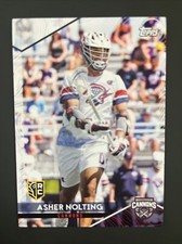 2022 Topps PLL Premier Lacrosse ASHER NOLTING Rookie Card RC, Cannons 👀🥍🔥