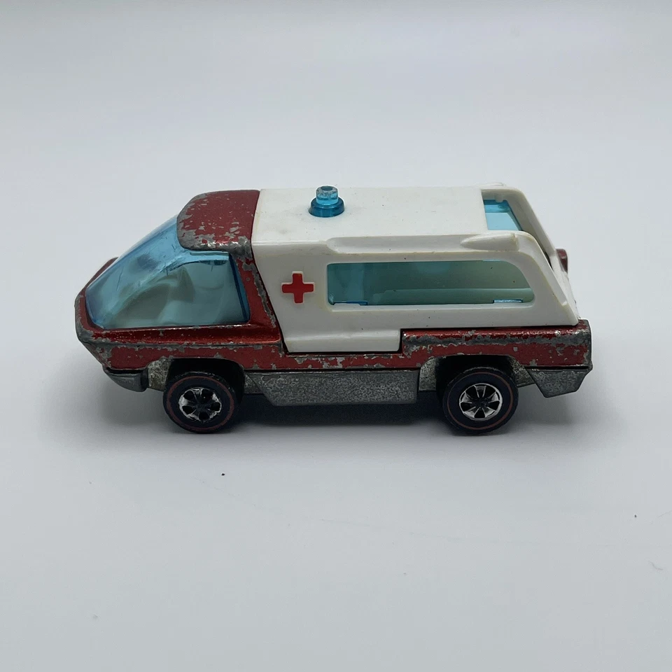 老式美泰风火轮 Redline 1969 重型救护车红色香港 — 第 3/4 张图片