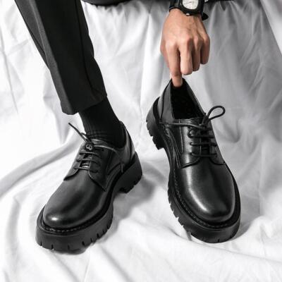 Women's Lace Up Wingtip Oxford Shoes Chunky Heel Platform Vintage Round Toe Shoes P 20014650