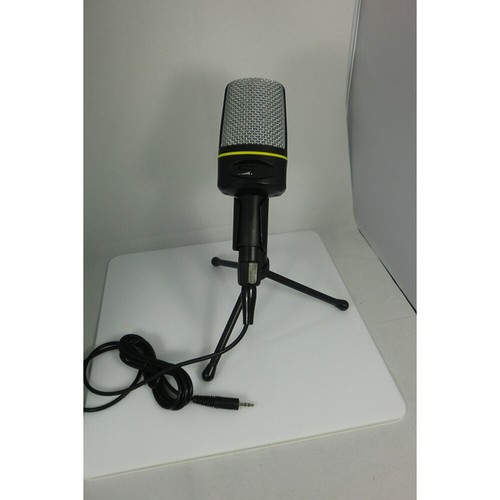 3 .5MM Retro Microphone Desktop with Holder Clip Computer Recording - Photo 2/3