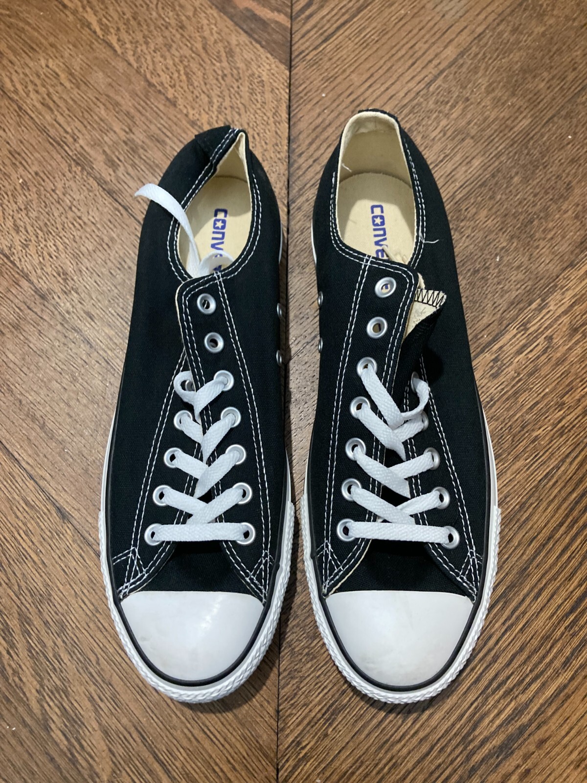 Converse Chuck Taylor All Star Black White Low Top Sneakers US M10 W12 M9166C  -image