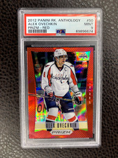 2012 Panini Rookie Anthology Alexander Ovechkin RED PRIZM Color Match /50 PSA 9
