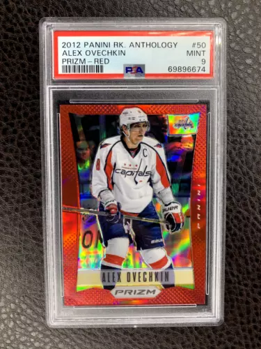 2012-13 Panini Rookie Anthology Alexander Ovechkin RED RAINBOW PRIZM /50 PSA 9