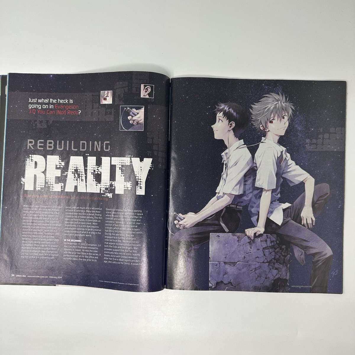 Otaku USA Magazine February 2014 Anime Manga Evangelion 3.0 Volume