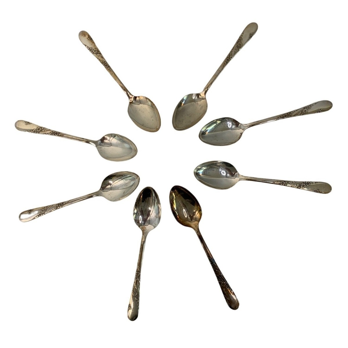 【Vintage】 Floral Teaspoons Vintage Floral Porcelain Teaspoons: Boxed Set Collectible Teatime