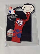 Philadelphia Phillies Pacifier Clip Baby Infant NEW - SHOWER GIFT Fits all types