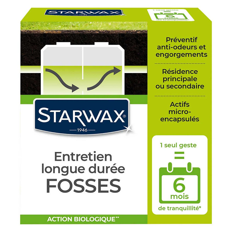 Éviter les mauvaises odeurs avec le traitement fosse septique Starwax 500g