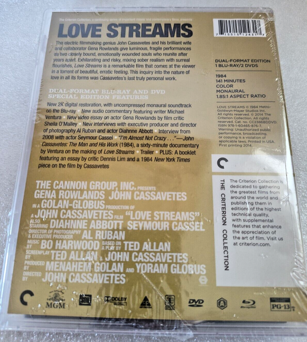 Love Streams (Criterion Collection) (Blu-ray) for sale