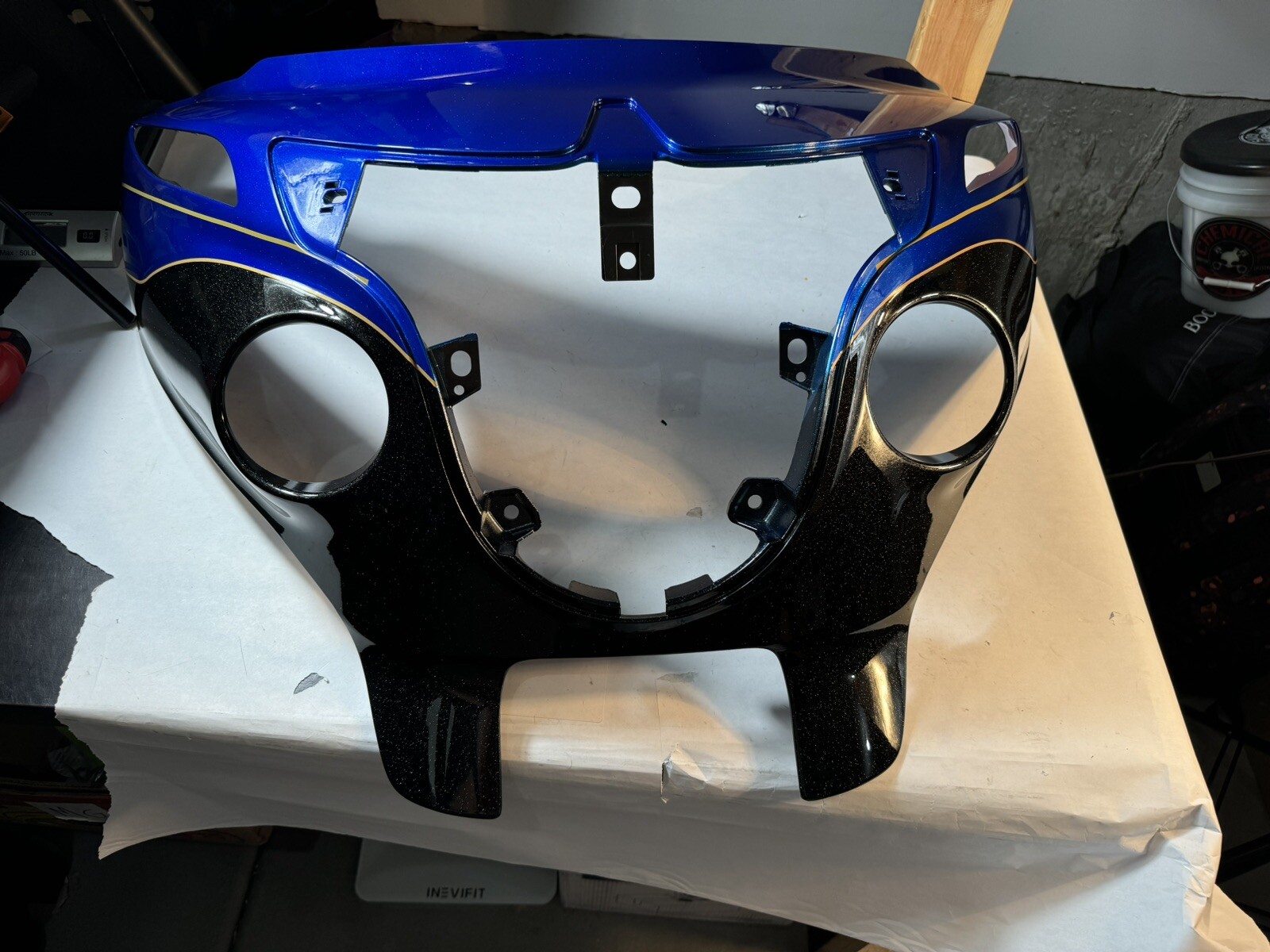 Indian Roadmaster Front Fairing Cover Blue Candy With Black Crystal 5439882-1674