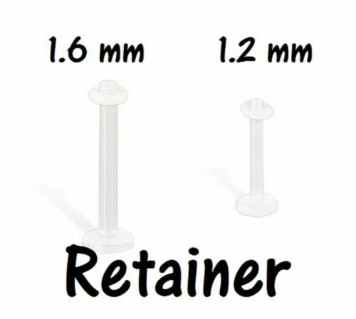 Body piercing trasparente lingua