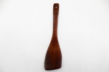 Turner de madera natural, espátula de pala de madera de mango largo, girador de cocina