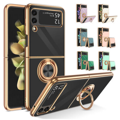 For Samsung Galaxy Z Flip 5 4 3 Case Heavy Duty Shockproof Cover Kickstand Ring