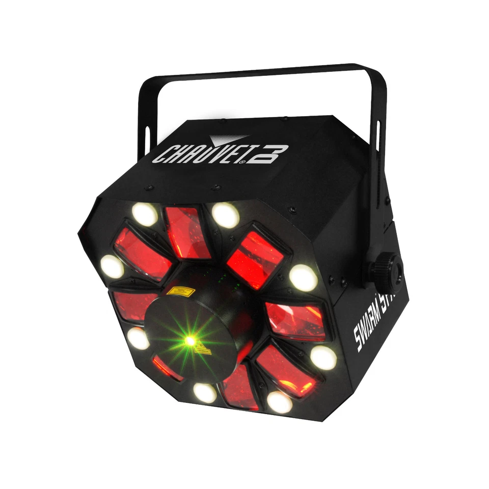 Chauvet DJ Swarm 5 FX 3-in-1 LED Effects Light Red & Green Lasers White Strobe - Image 3 of 4