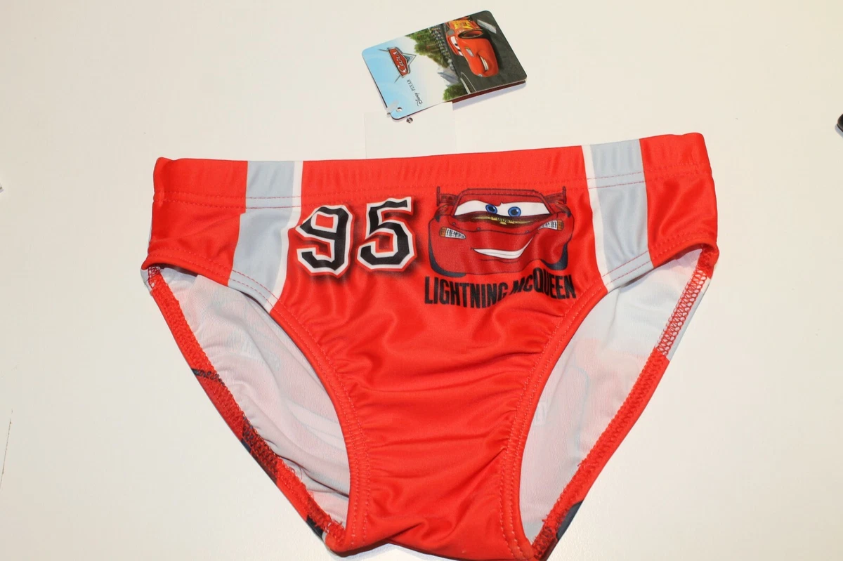 NEW DISNEY CARS LIGHTNING MCQUEEN RED BOYS SWIM BRIEF BOTTOM SIZE 8