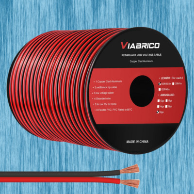16 Gauge Wire 16awg Automotive Wire Electrical Wire 100ft 2 Conductor Red Black