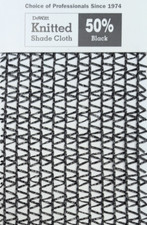 DEWITT KNITTED BLACK SHADE CLOTH 50% MULTIPLE SIZES