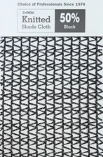 DEWITT KNITTED BLACK SHADE CLOTH 50% MULTIPLE SIZES