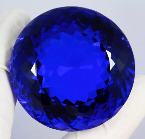 AAA+ 68.30 Ct. Large Blue Tanzanite Round Cut Loose Gemstone @Christmas Sale - Picture 2 of 8