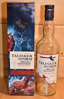 TALISKER STORM Scotch Whisky Bottle Empty 750ml with Gift Box Isle of Skye