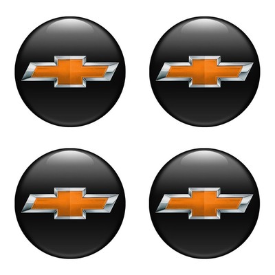 4х Chevrolet Emblem  Domed Stickers for Wheel center hub caps Silicone Emblems
