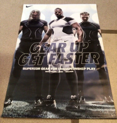 4β By 6β 2-SIDED - Nike Football Vinyl Poster, Banner - Matthews, Suh & Welker - Image 1 of 4