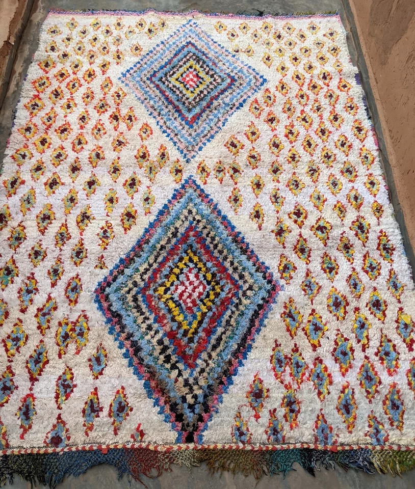 Vintage boucherouite rag rug from Morocco   233 x 167  cm - Image 2 of 4