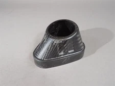 Motorcycle Tri-Oval Carbon Fiber Muffler End Cap Housing / Exhaust Sleeve Large